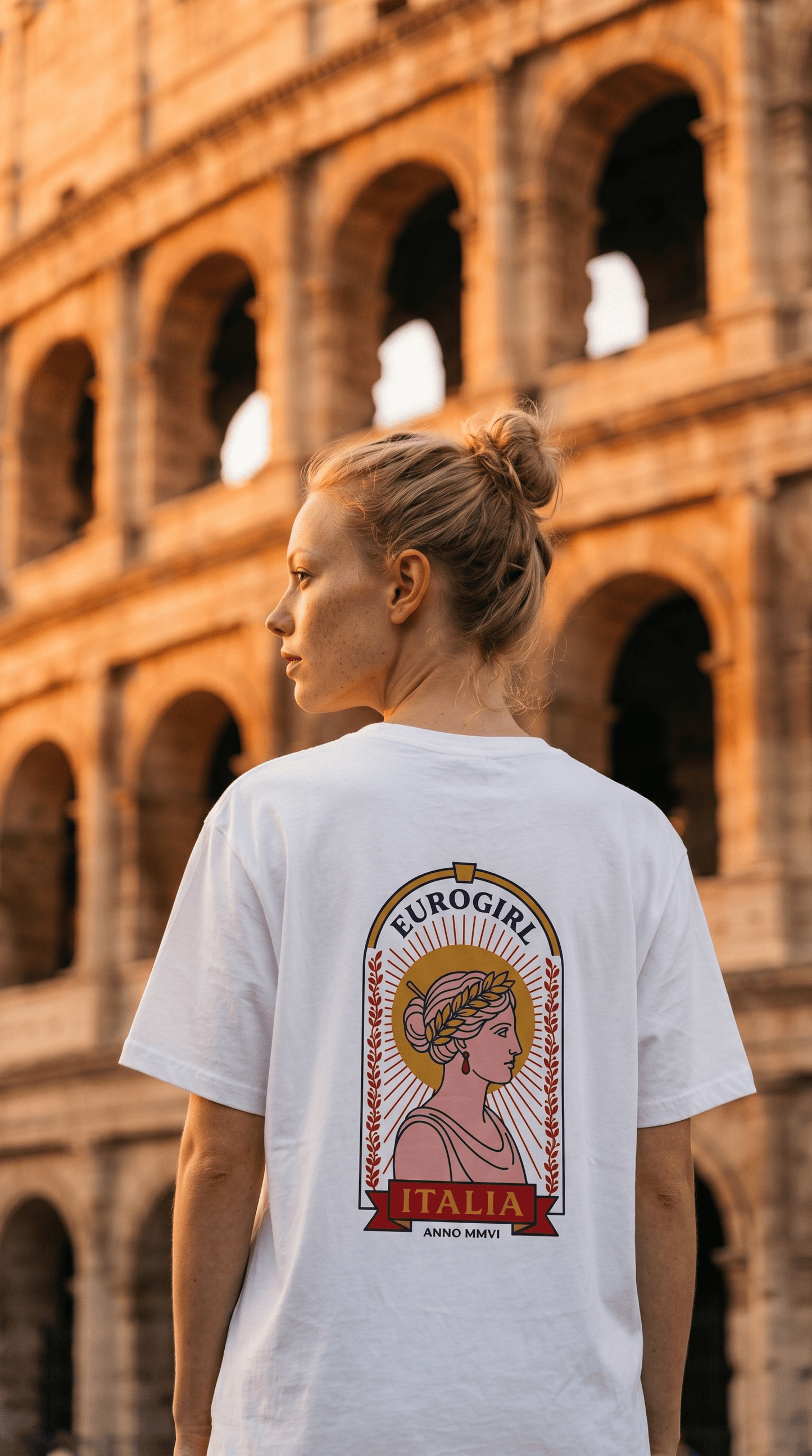 Printify T-Shirt Euro GIrl Italia - Summer Jersey Short Sleeve Tee