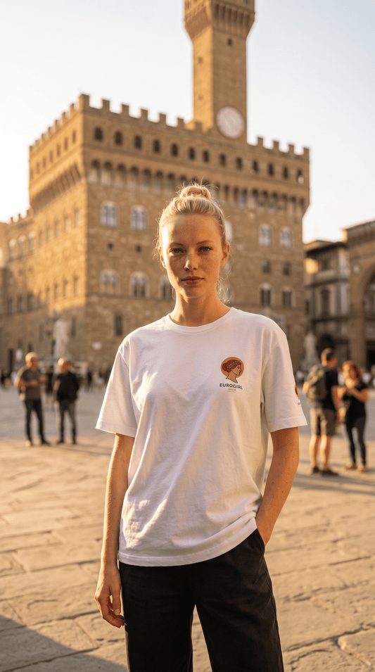 Printify T-Shirt S / White Euro GIrl Italia - Summer Jersey Short Sleeve Tee