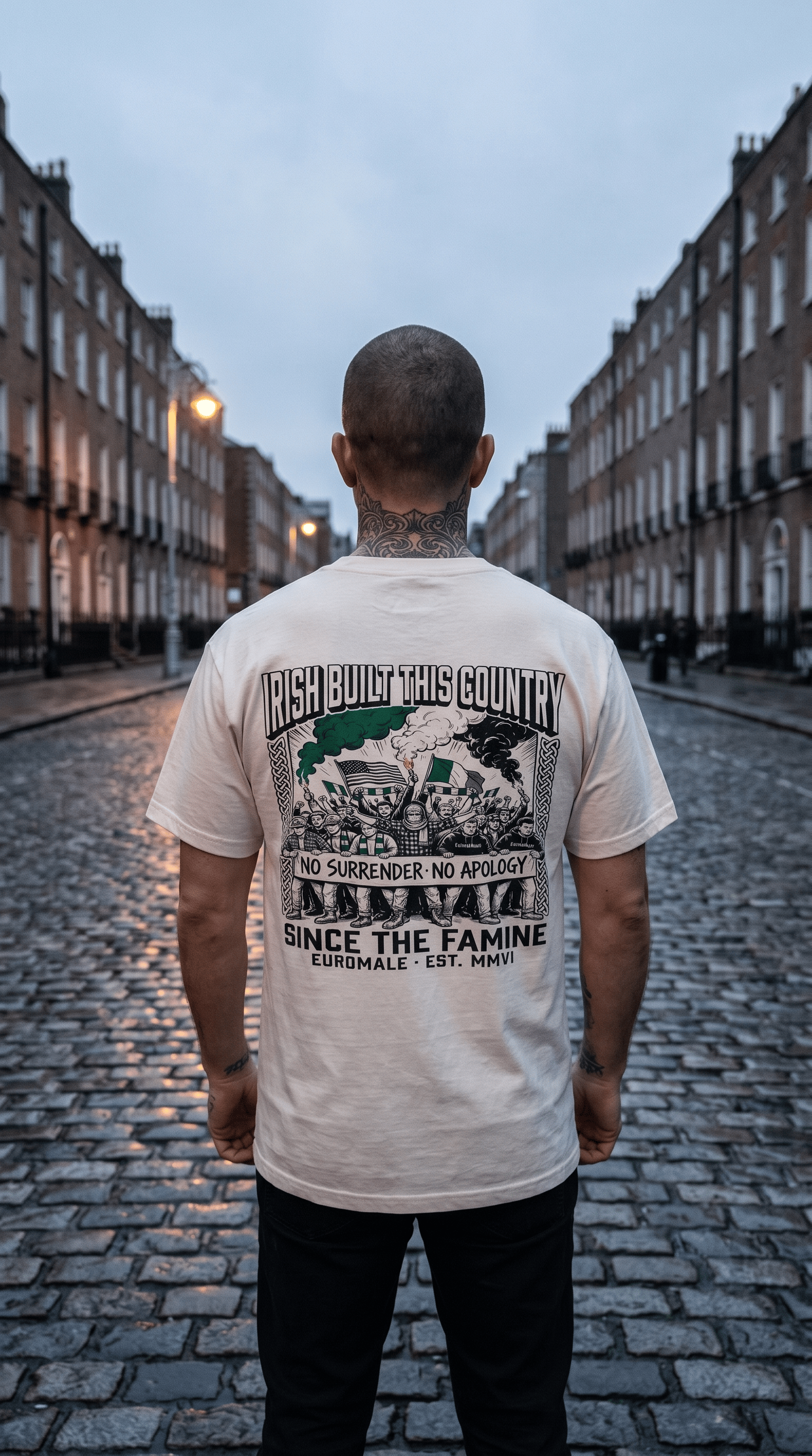 Printify T-Shirt Irish American Heritage T-Shirt — Celebrating the Irish Laborers Who Built America