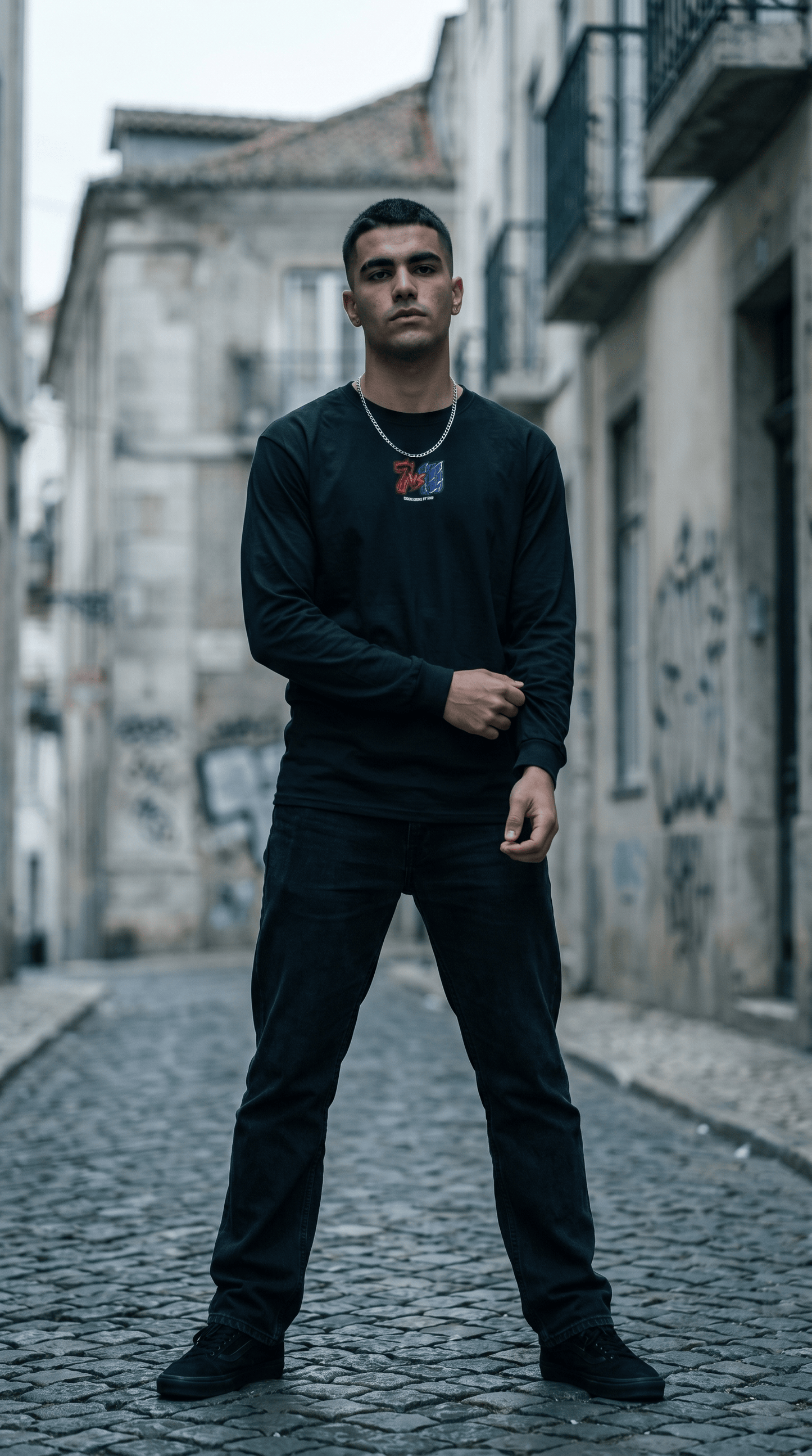 Printify Long-sleeve Black / S Ronaldo vs Messi Epic Battle Long Sleeve