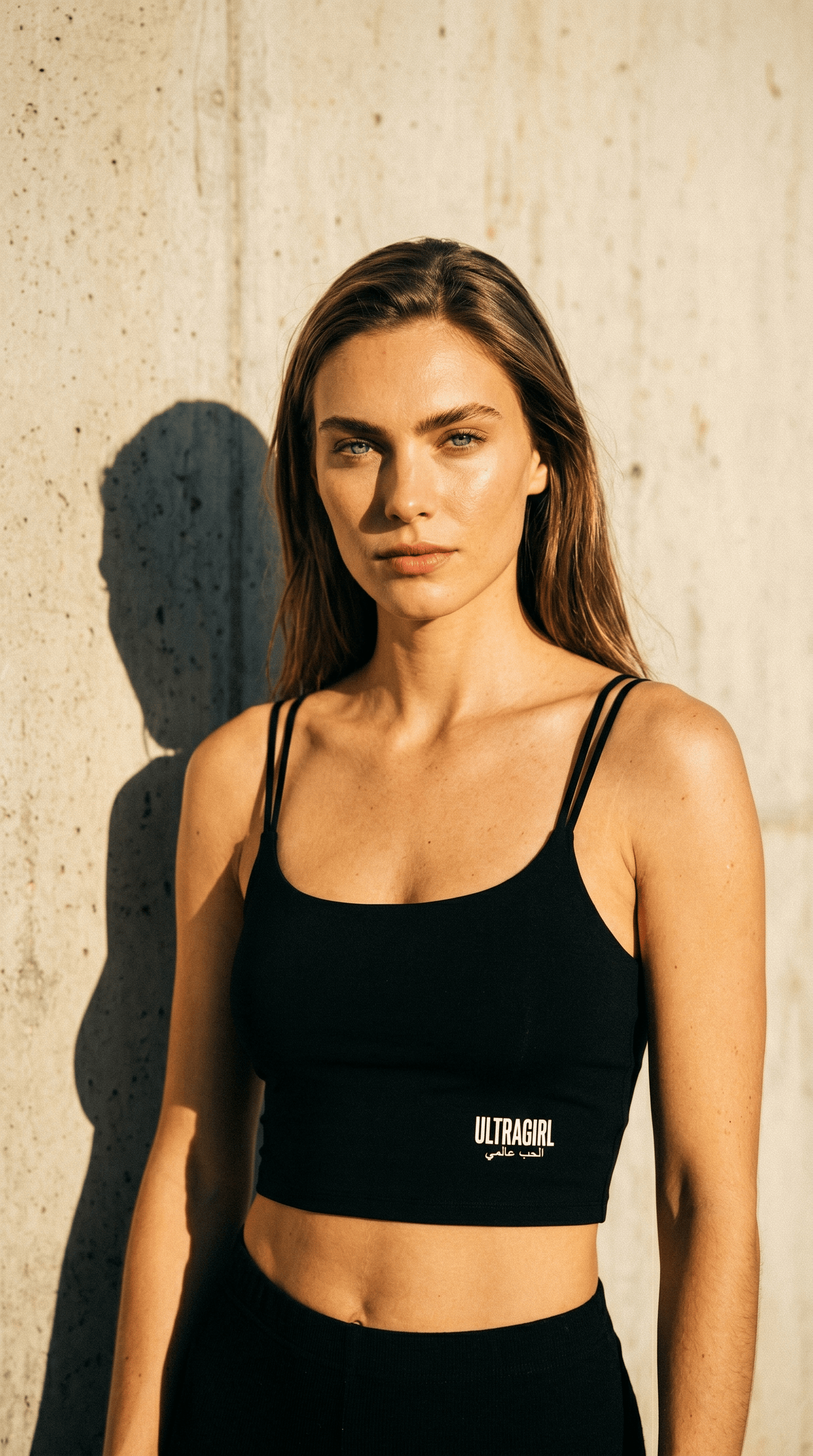 Printify Tank Top Ultra Girl Crop Bra International Love