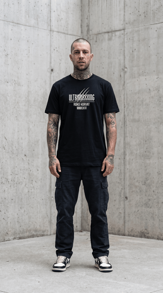 Printify T-Shirt Solid Black / XS UltraMaxx Ultra Cat Tee