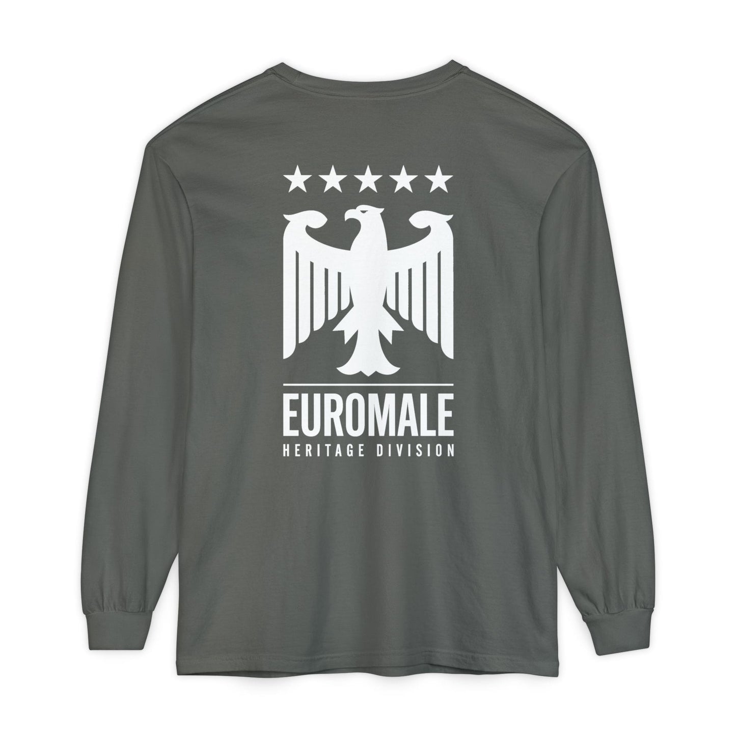 Printify Long-sleeve Pepper / S Euro Male Heritage Division Long Sleeve Tee