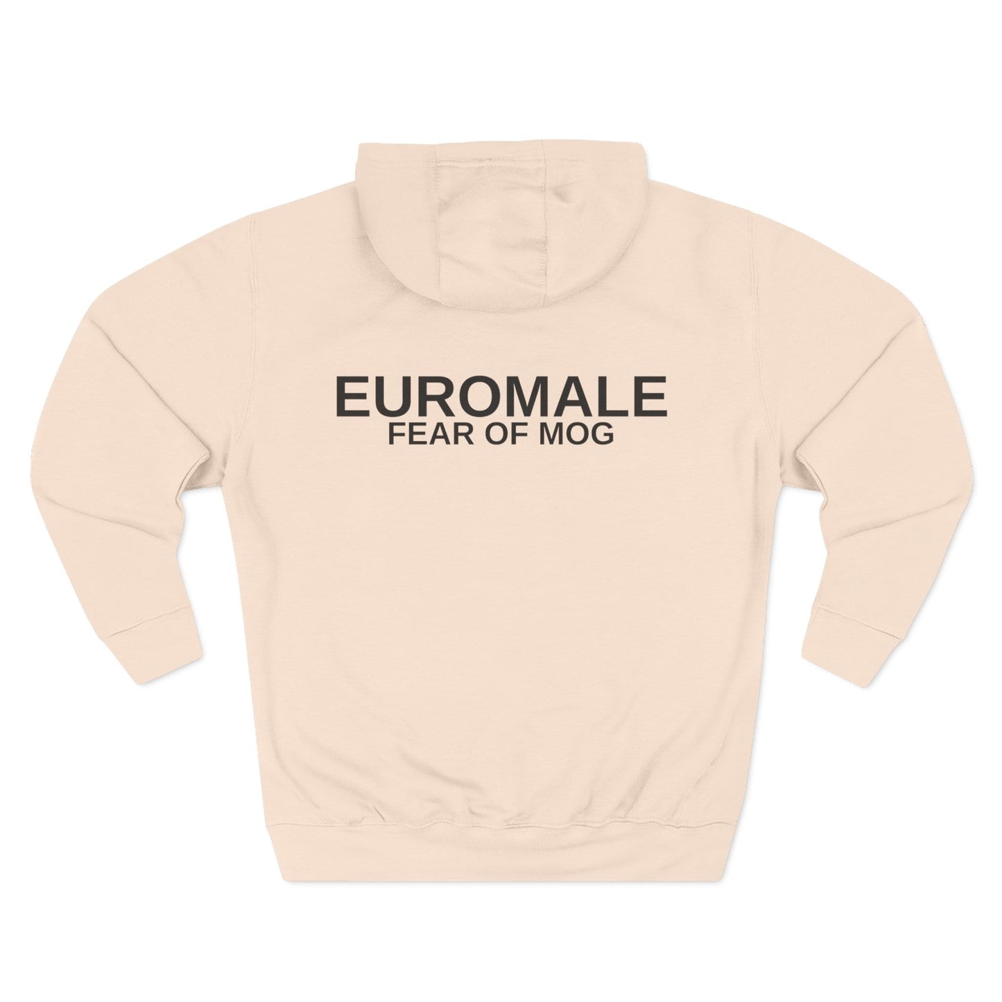 Printify Hoodie XS / Pale Pink Euromale 'Fear of Mog' Hoodie – Minimal Graphic Fleece Pullover