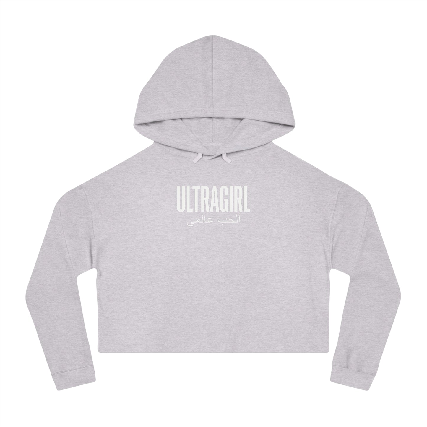 Printify Hoodie Ultra girl Cropped Hoodie International Love