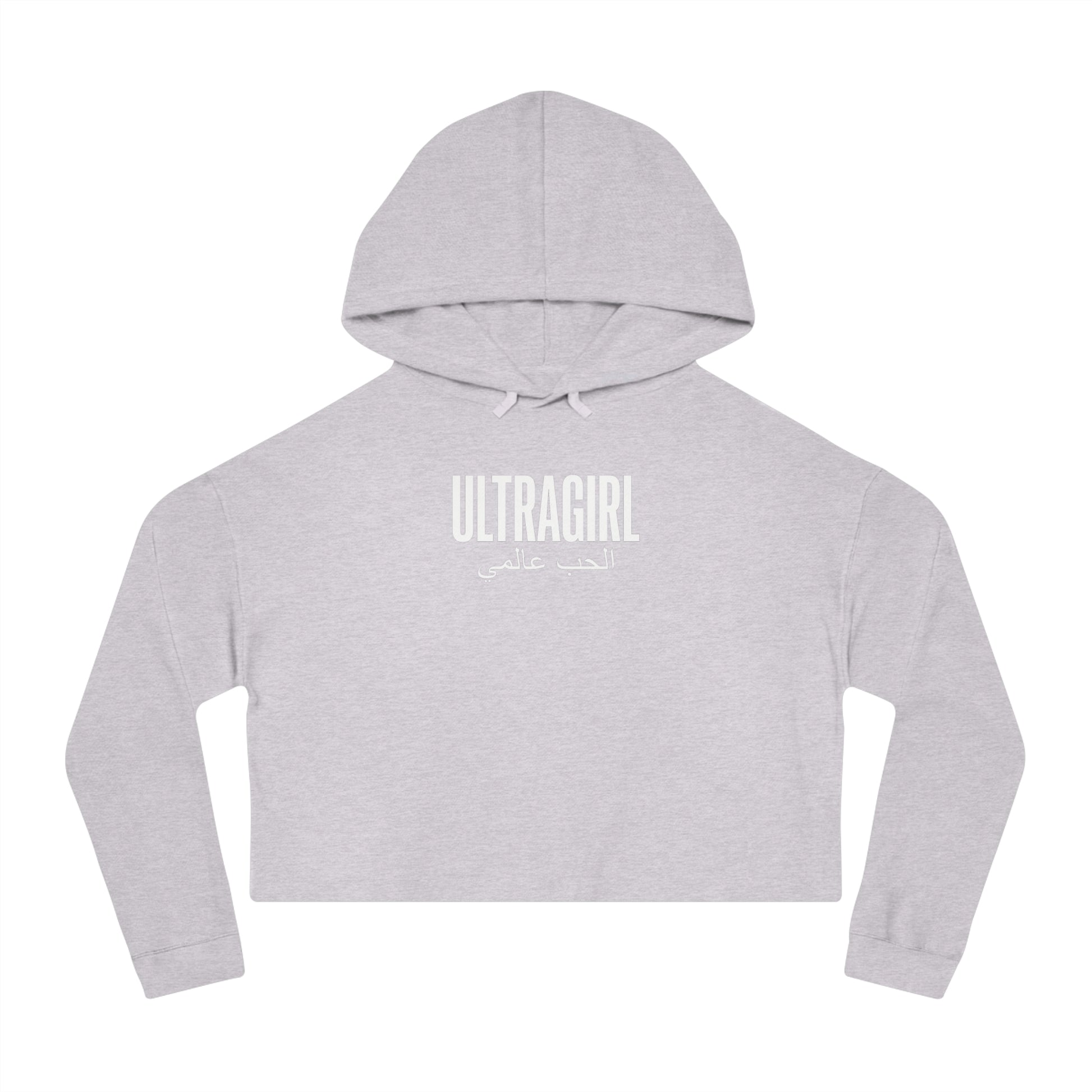 Printify Hoodie Ultra girl Cropped Hoodie International Love