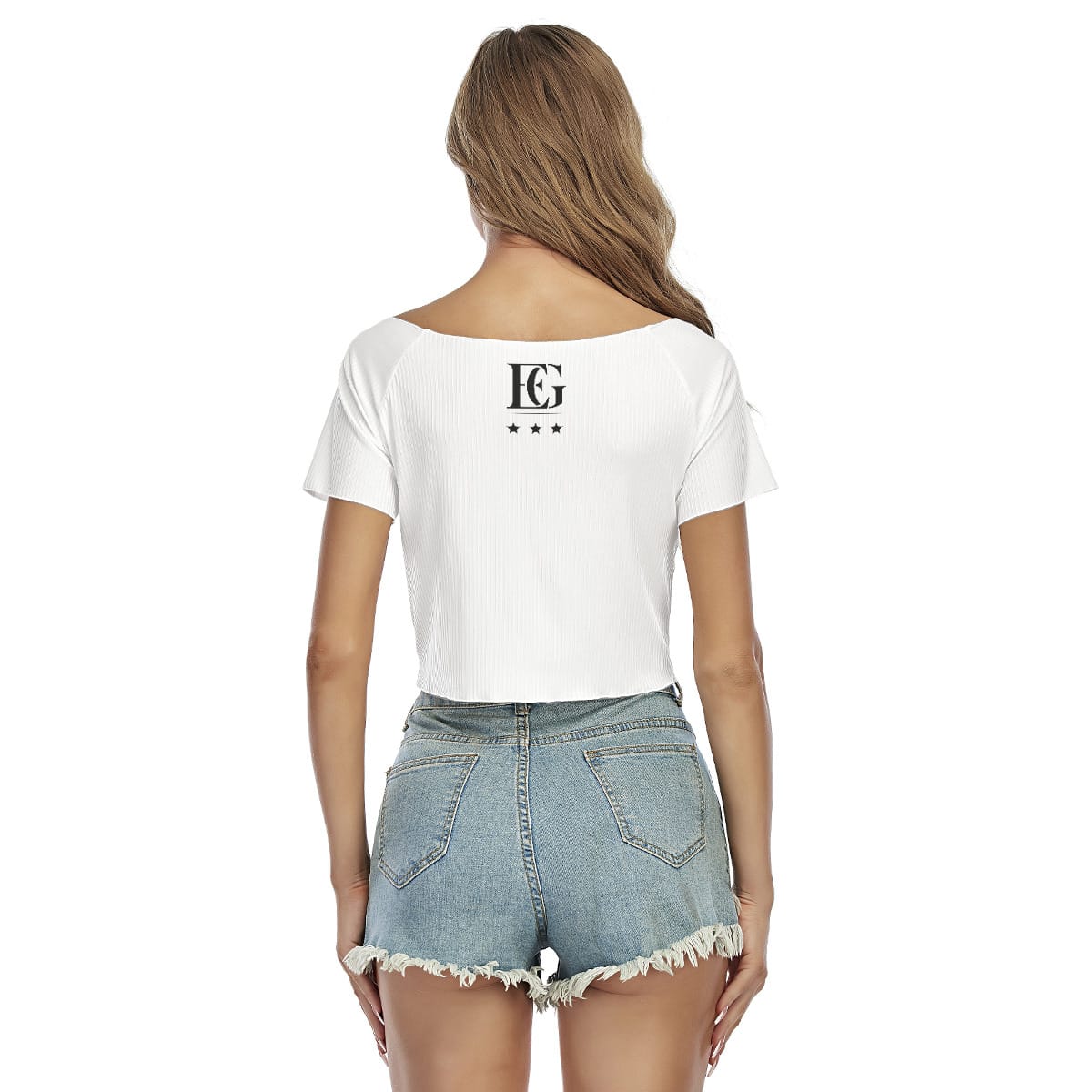 Yoycol EuroGirl Women's Raglan Drawstring Front  Crop Tee