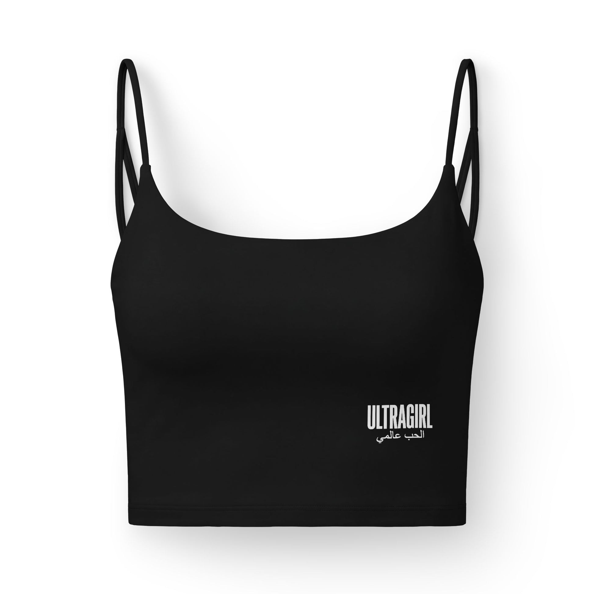 Printify Tank Top Ultra Girl Crop Bra International Love