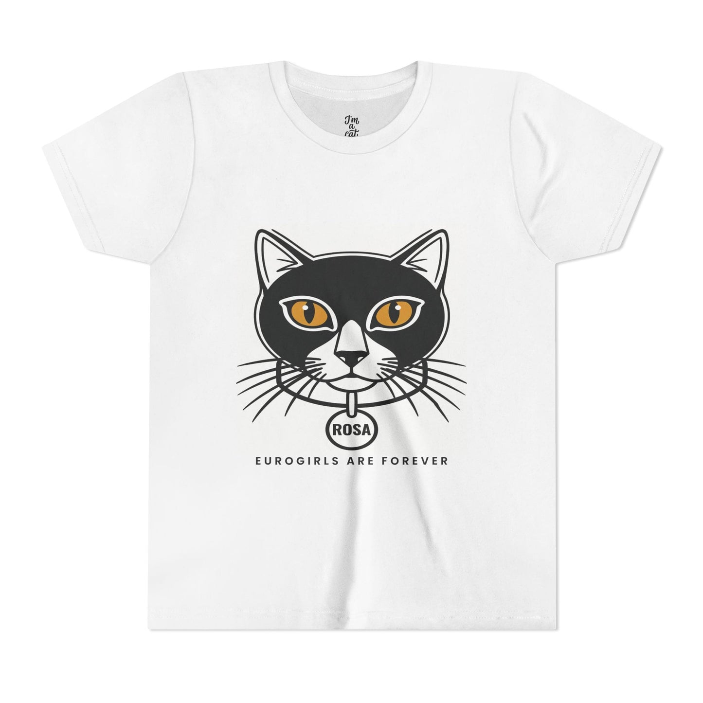 Printify Kids clothes S / White Rosa Club Cat Tee