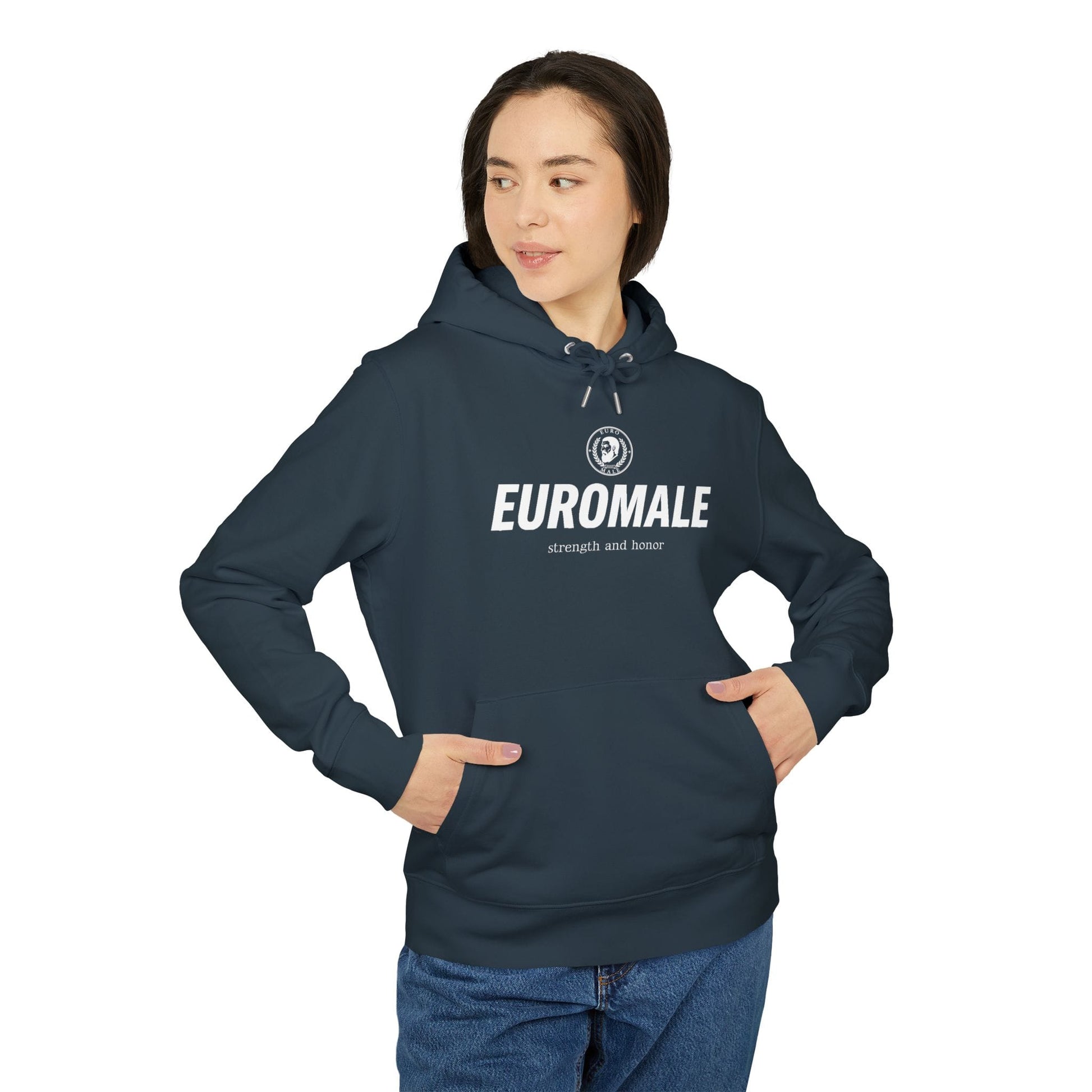 Printify Hoodie EuroMale Strength and Honor Hoodie