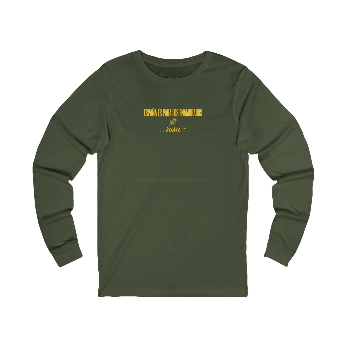 Printify Long-sleeve XS / Military Green Euro Girl Barcelona Catalunya Rosa Long Sleeve Tee