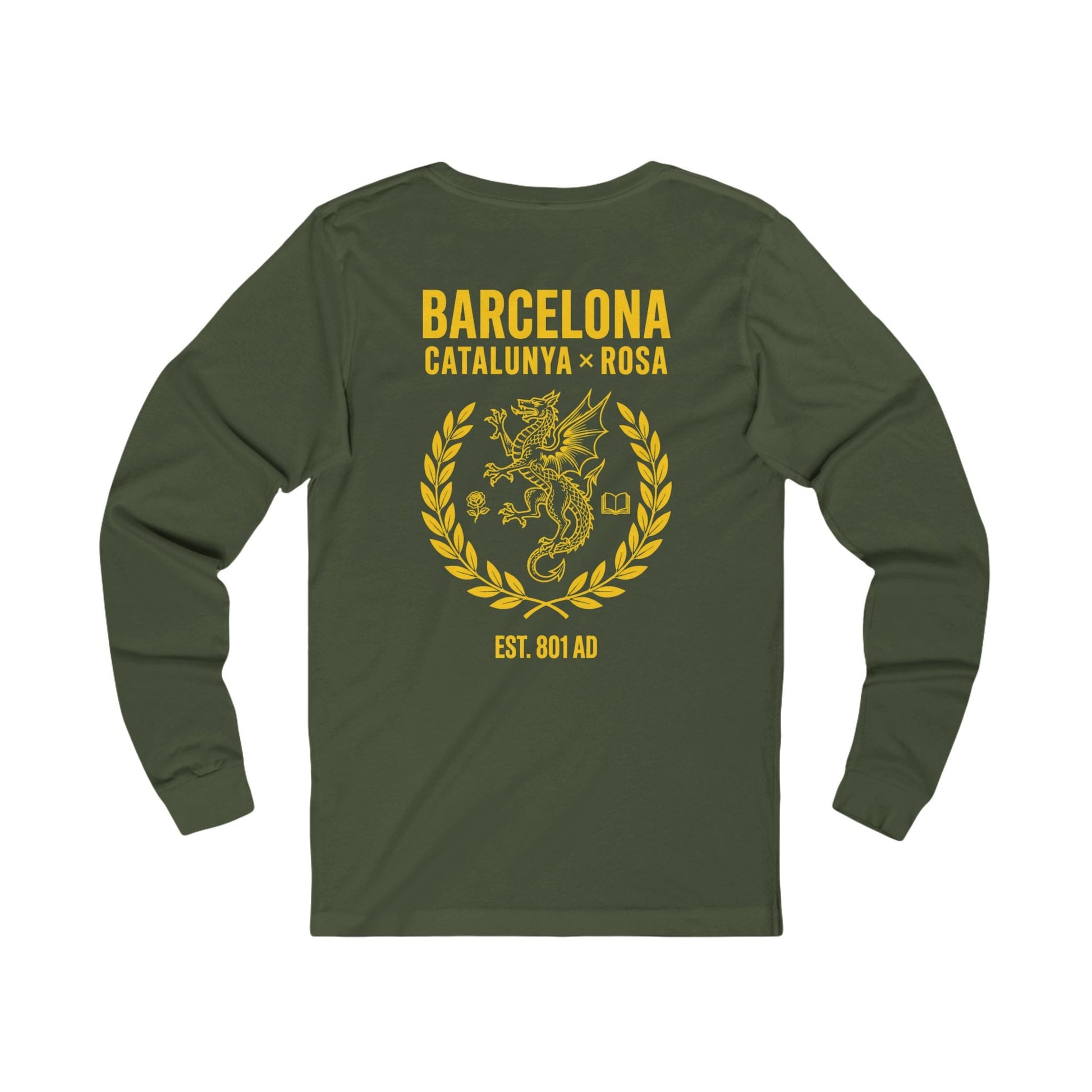 Printify Long-sleeve Euro Girl Barcelona Catalunya Rosa Long Sleeve Tee