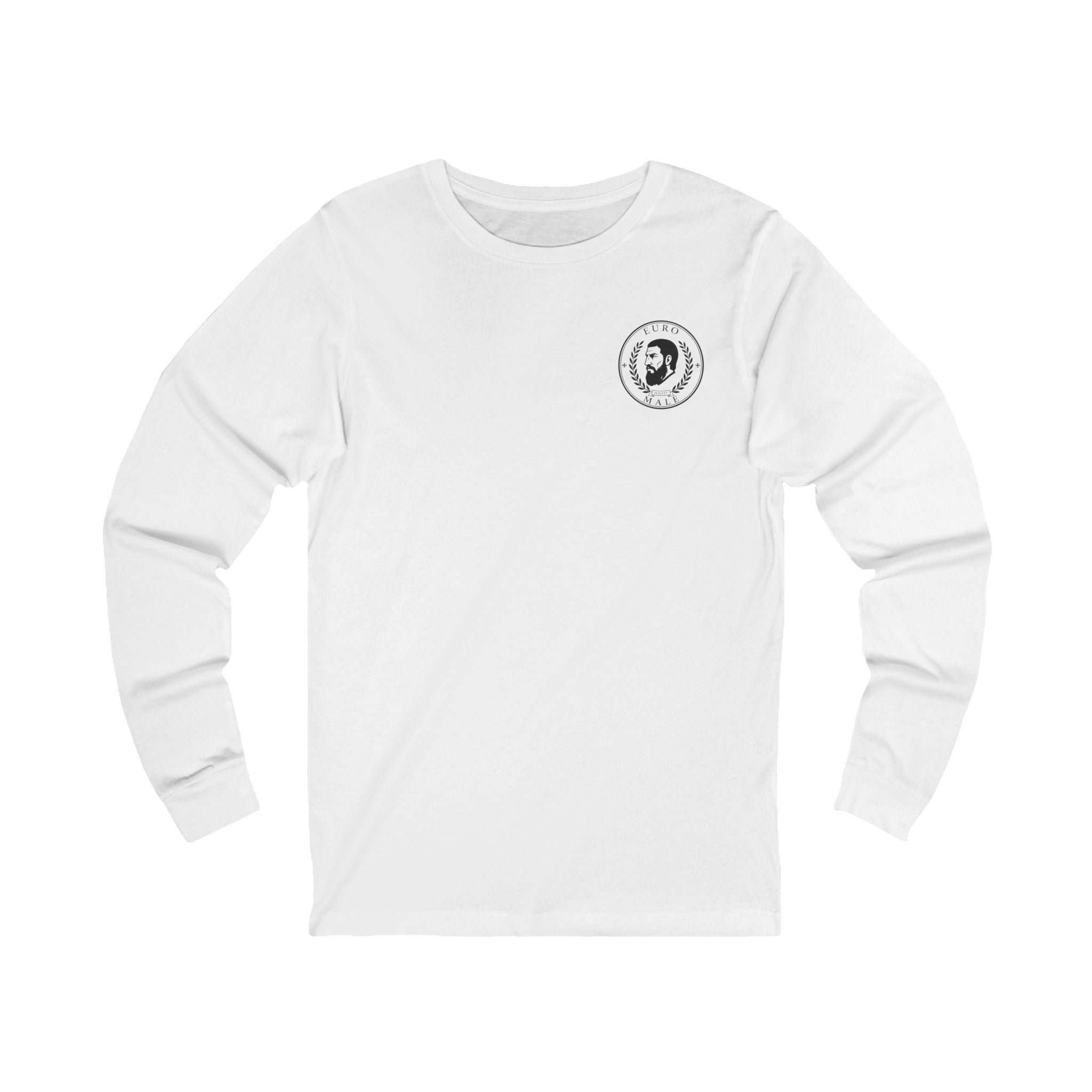 Long Sleeve Tee — Minimal Compass & Portrait Graphic