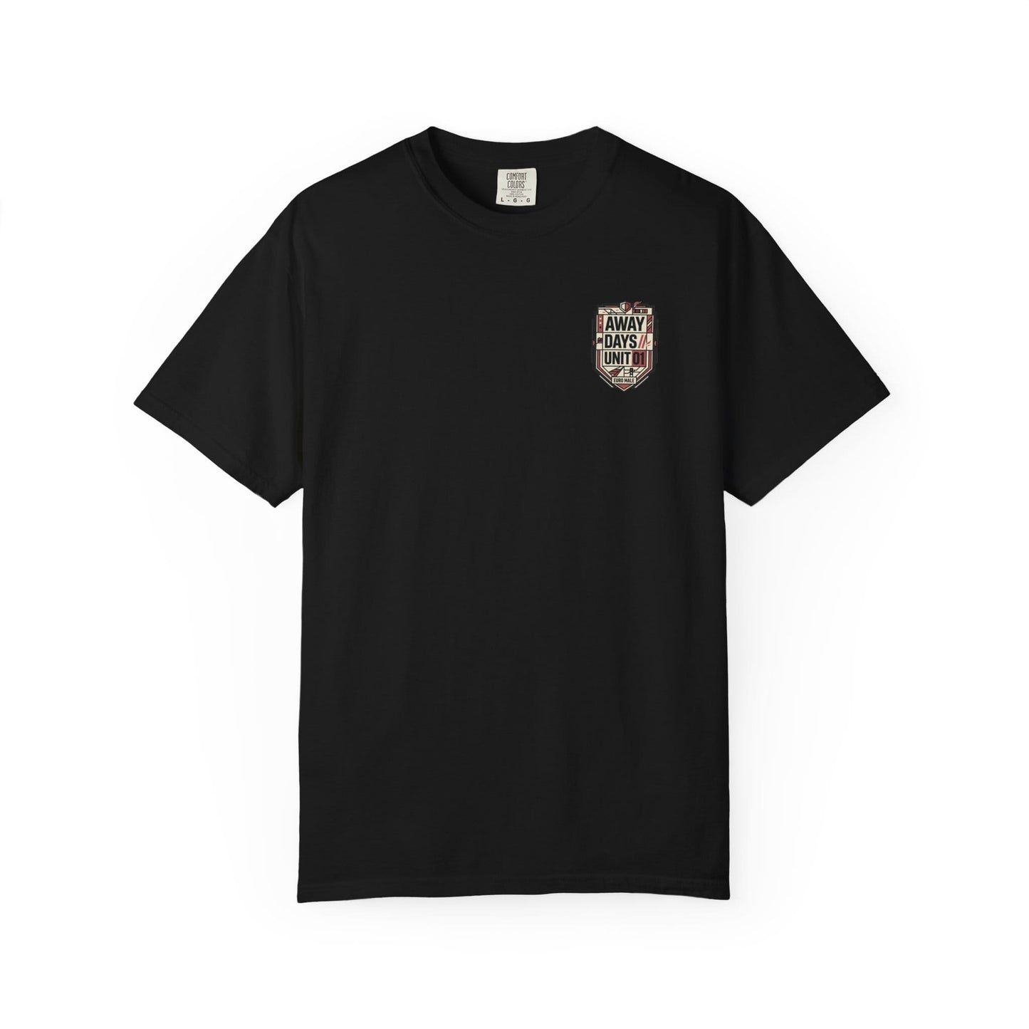 Printify T-Shirt Black / S Euro Male Away Days Graphic T-Shirt — "Away Days // Unit 01"