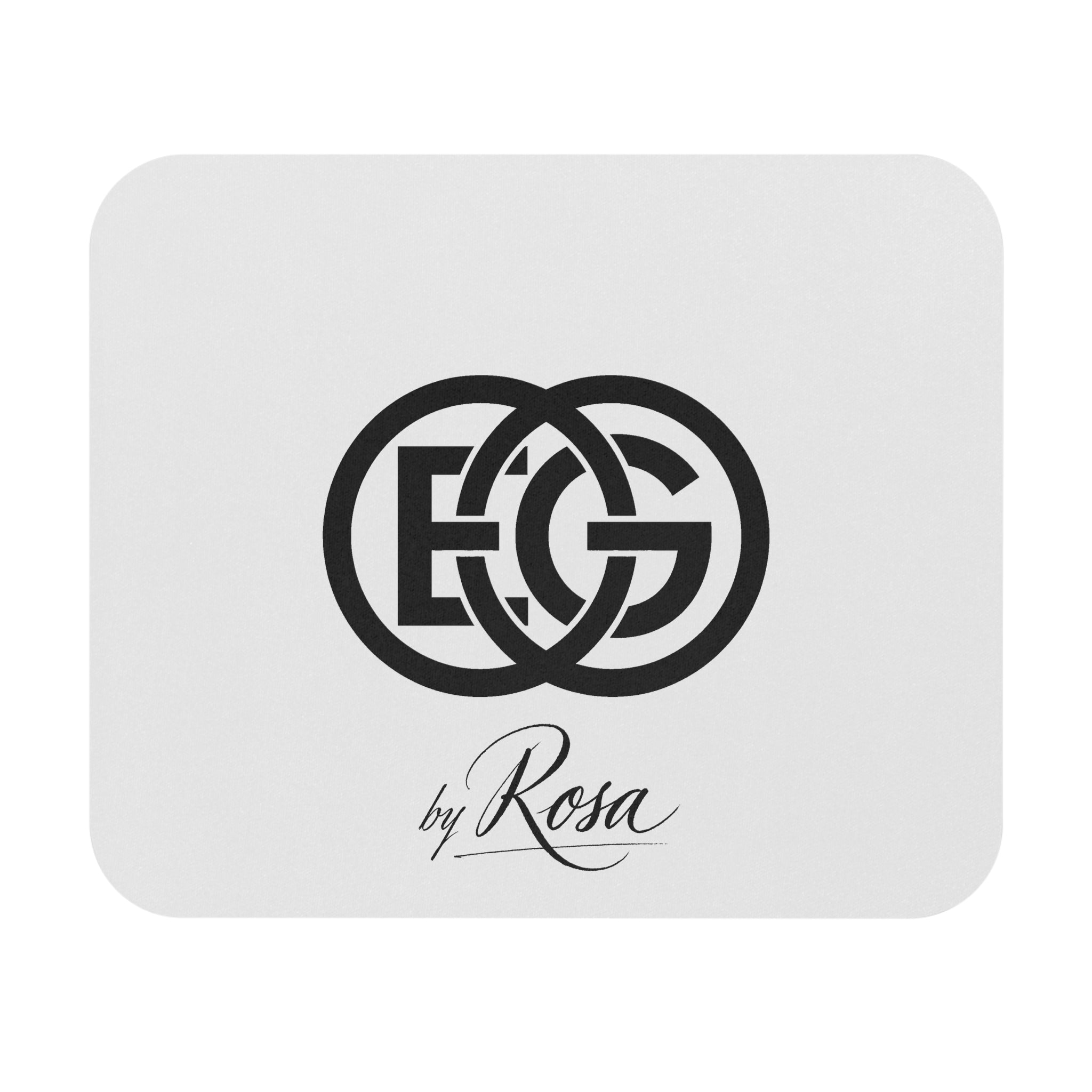Monogram Logo Mouse Pad — 'EG by Rosa' Minimal Desk Mat
