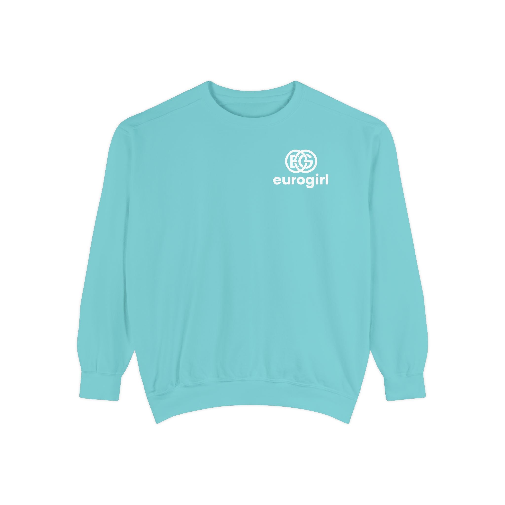 Eurogirl OG  Logo Sweatshirt — Garment-Dyed Coral Crewneck