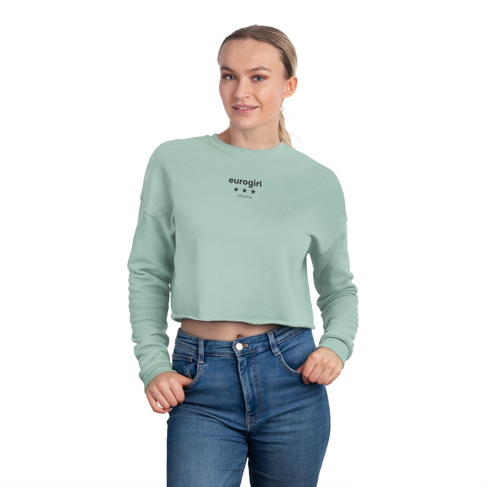 Printify Sweatshirt EuroGirl Stars and Thorns Crop