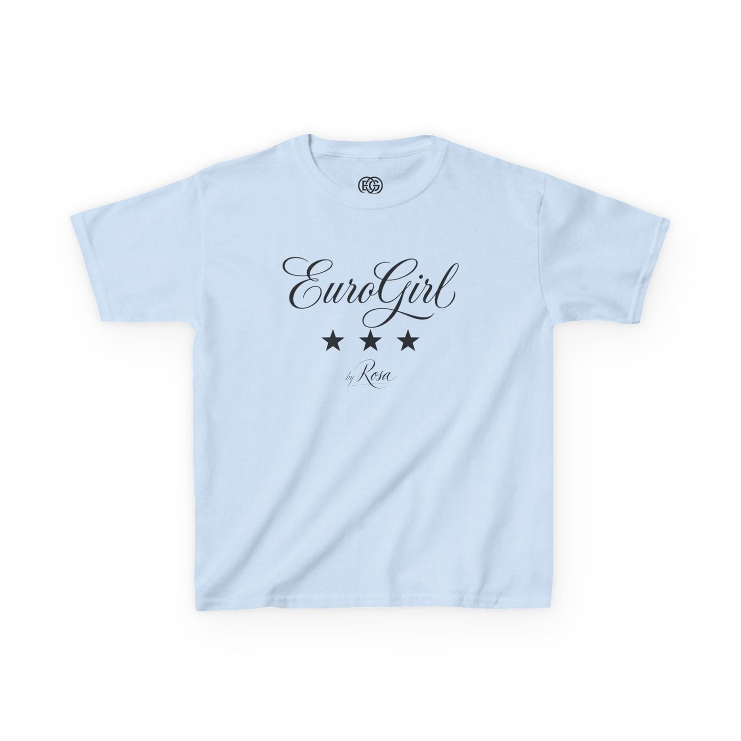 Printify Kids clothes Light Blue / XS EuroGirl Kids Tee — Cute European-Inspired Graphic Shirt