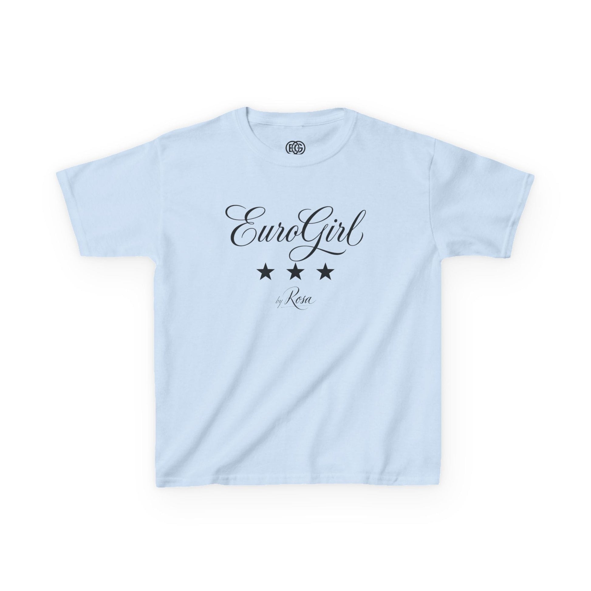 Printify Kids clothes Light Blue / XS EuroGirl Kids Tee — Cute European-Inspired Graphic Shirt