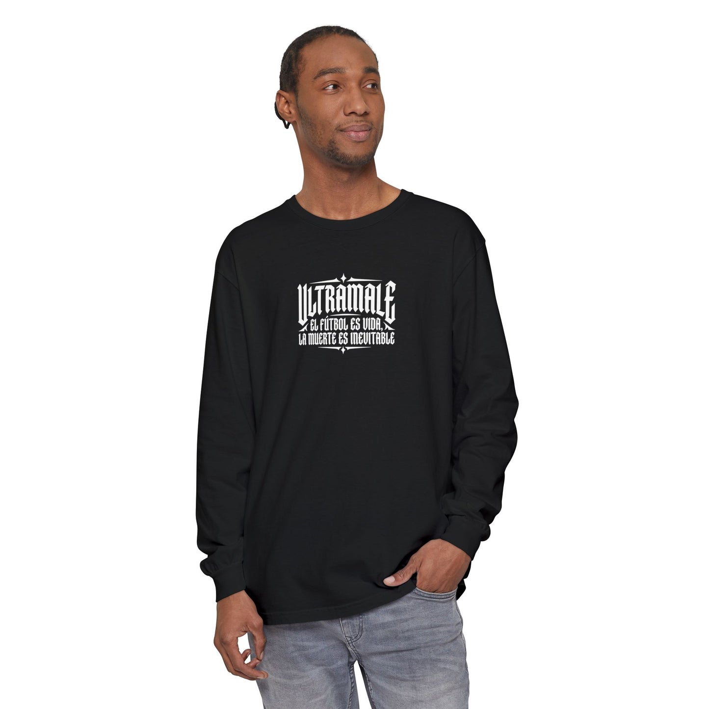 Printify Long-sleeve UltraMale Long Sleeve- Santa Muerte Long Sleeve Tee