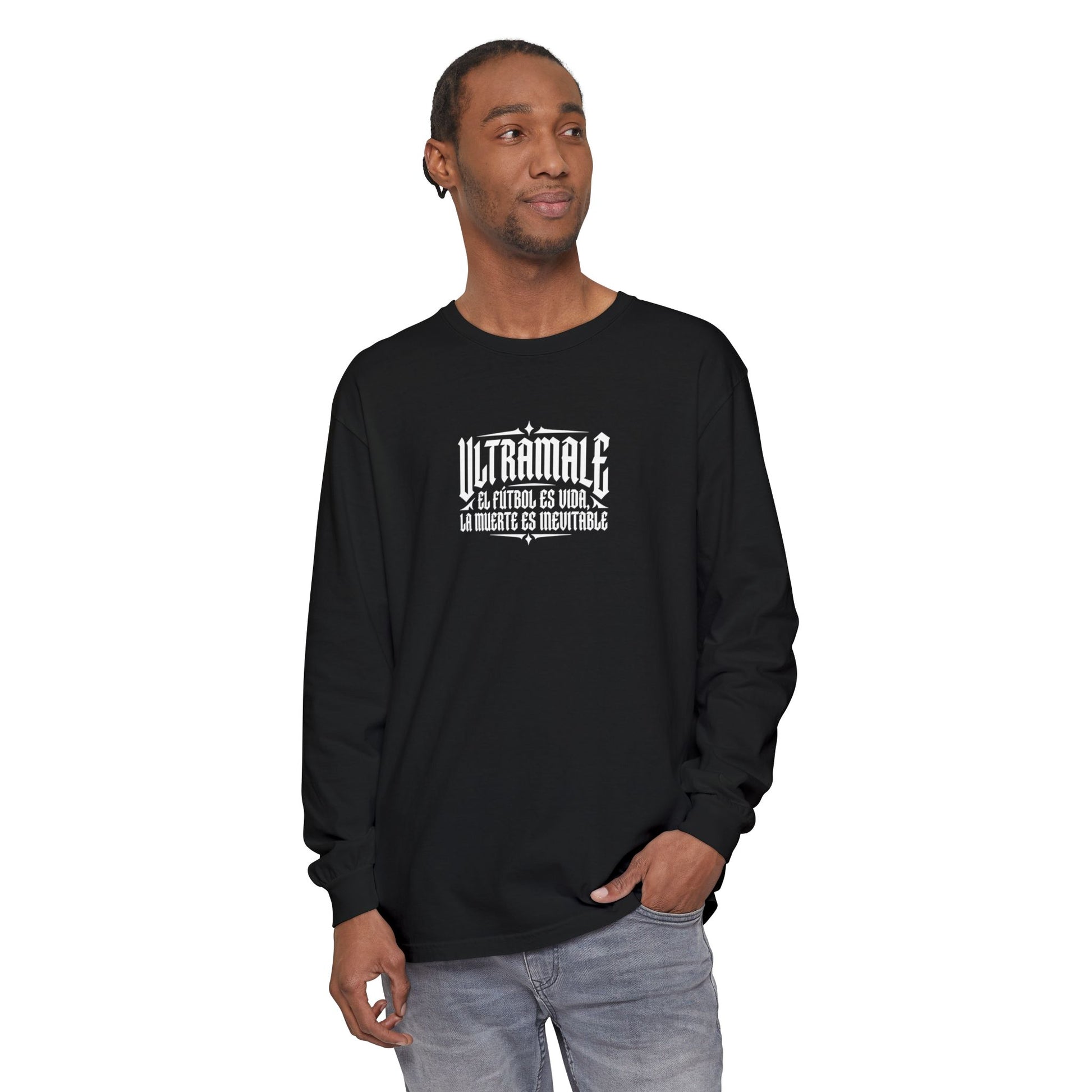 Printify Long-sleeve UltraMale Long Sleeve- Santa Muerte Long Sleeve Tee