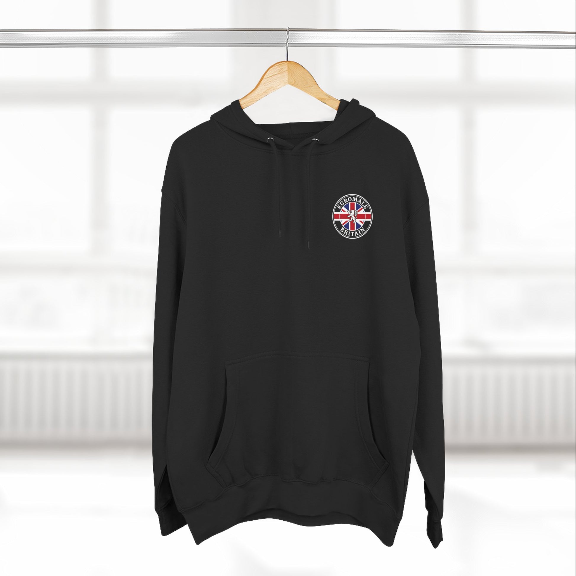 Printify Hoodie Euro Male - English Till I Die Hoodie — British Flag Rocker Fleece Pullover