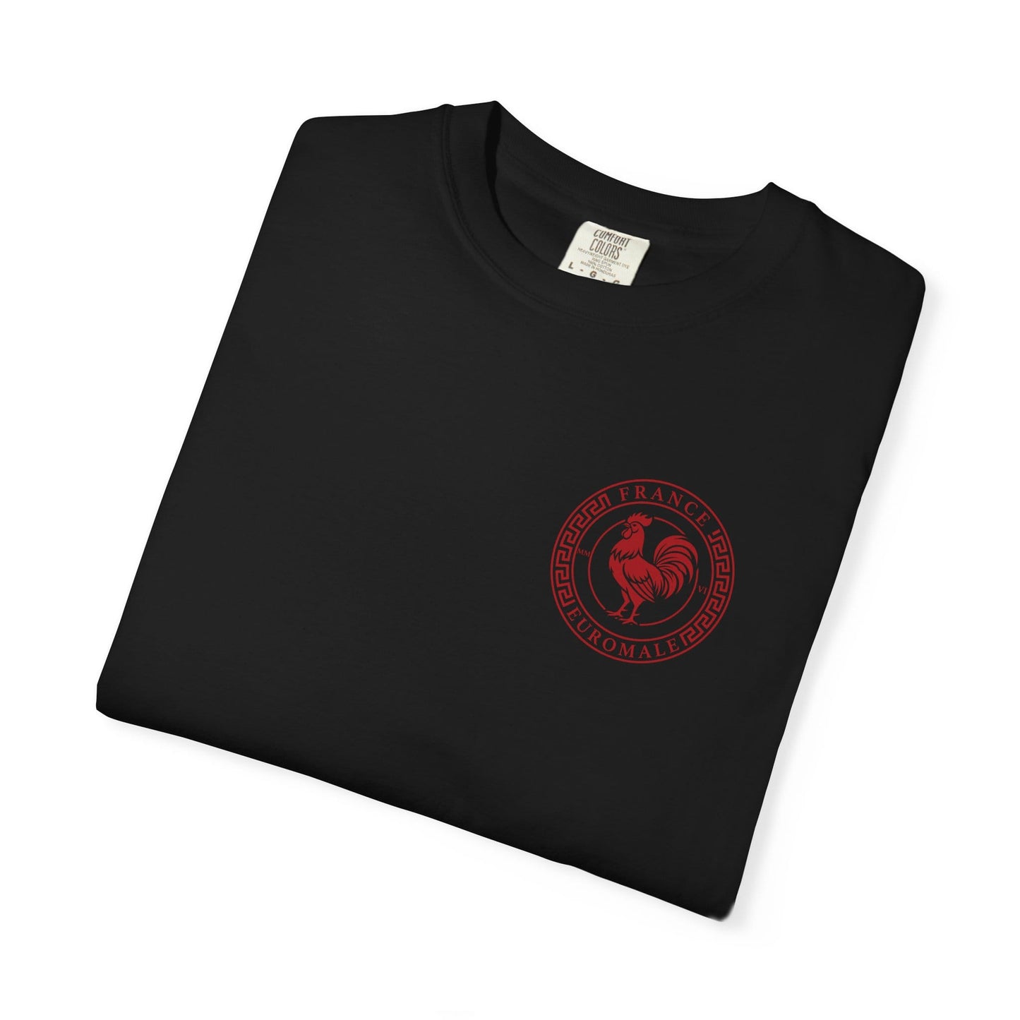 Printify T-Shirt Black / S Euro Male Allez Les Bleus Cotton Tee
