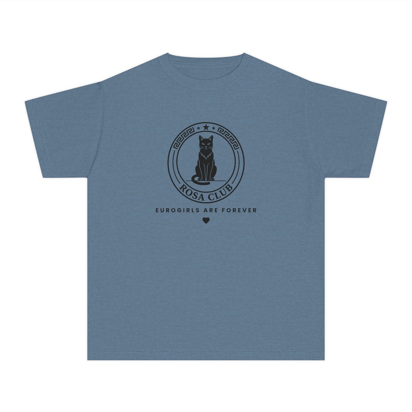 Printify Kids clothes Blue Jean / XS Rosa Club Eurogirls are forever - Cat tshirt