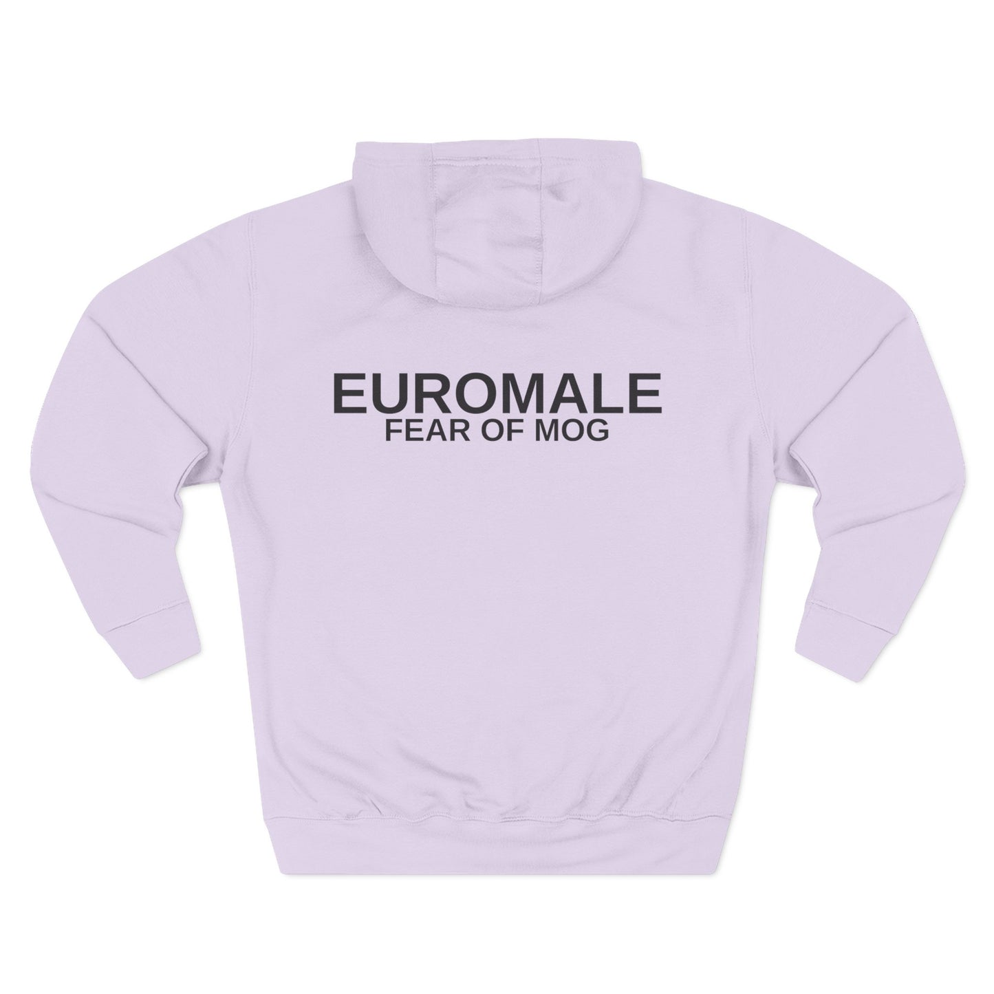 Printify Hoodie XS / Lilac Euromale 'Fear of Mog' Hoodie – Minimal Graphic Fleece Pullover