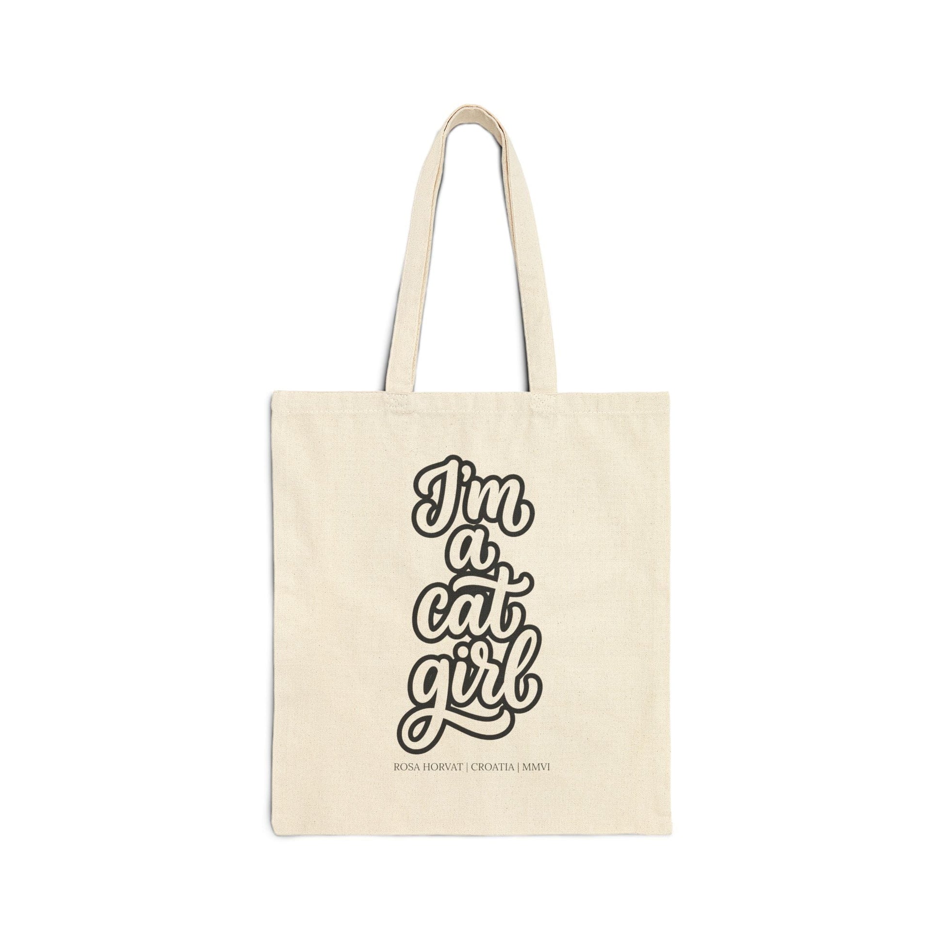 Printify Bags Natural / 15" x 16" Rosa Club Cat Bag