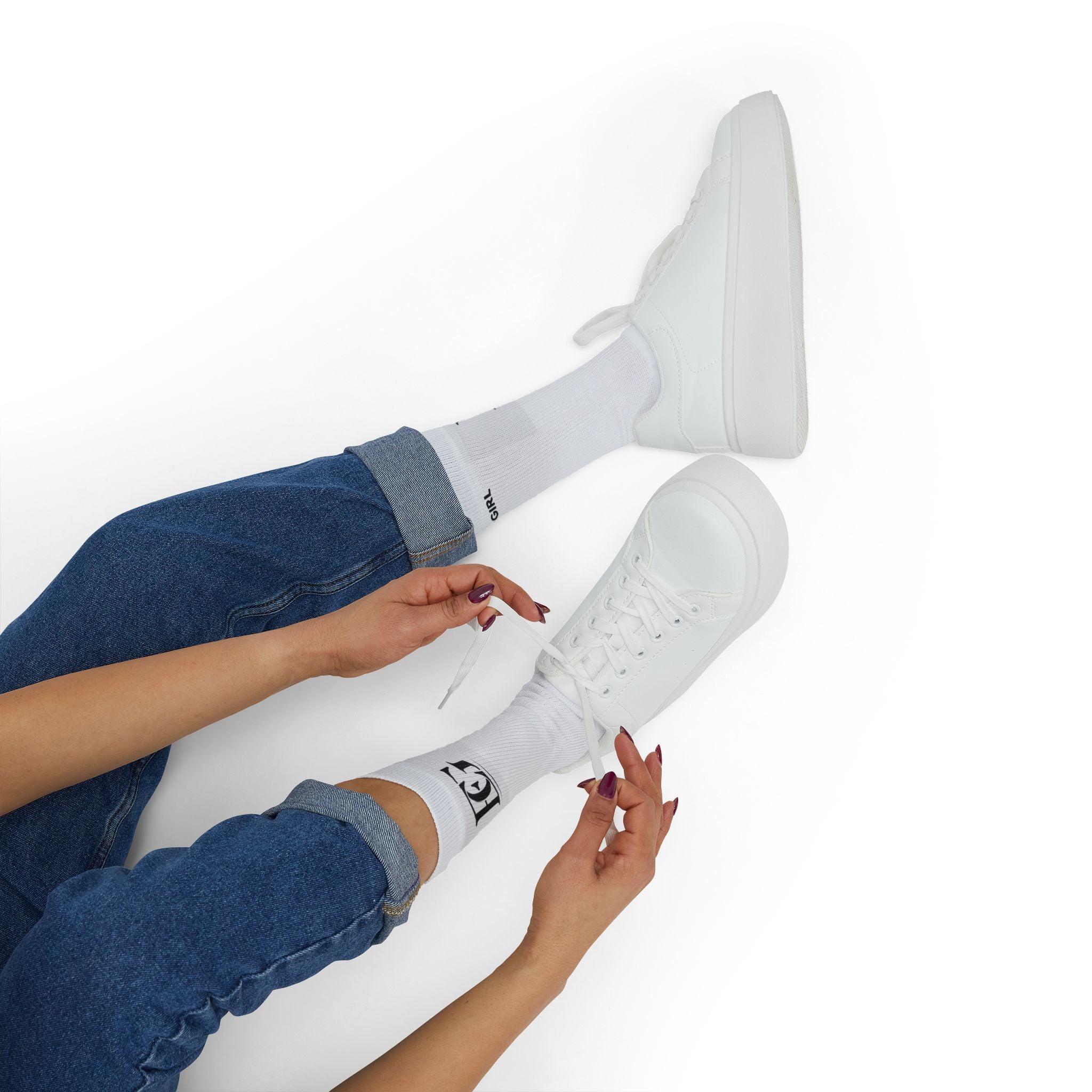 Eurogirl Sublimation Socks — Custom Athletic Crew Socks