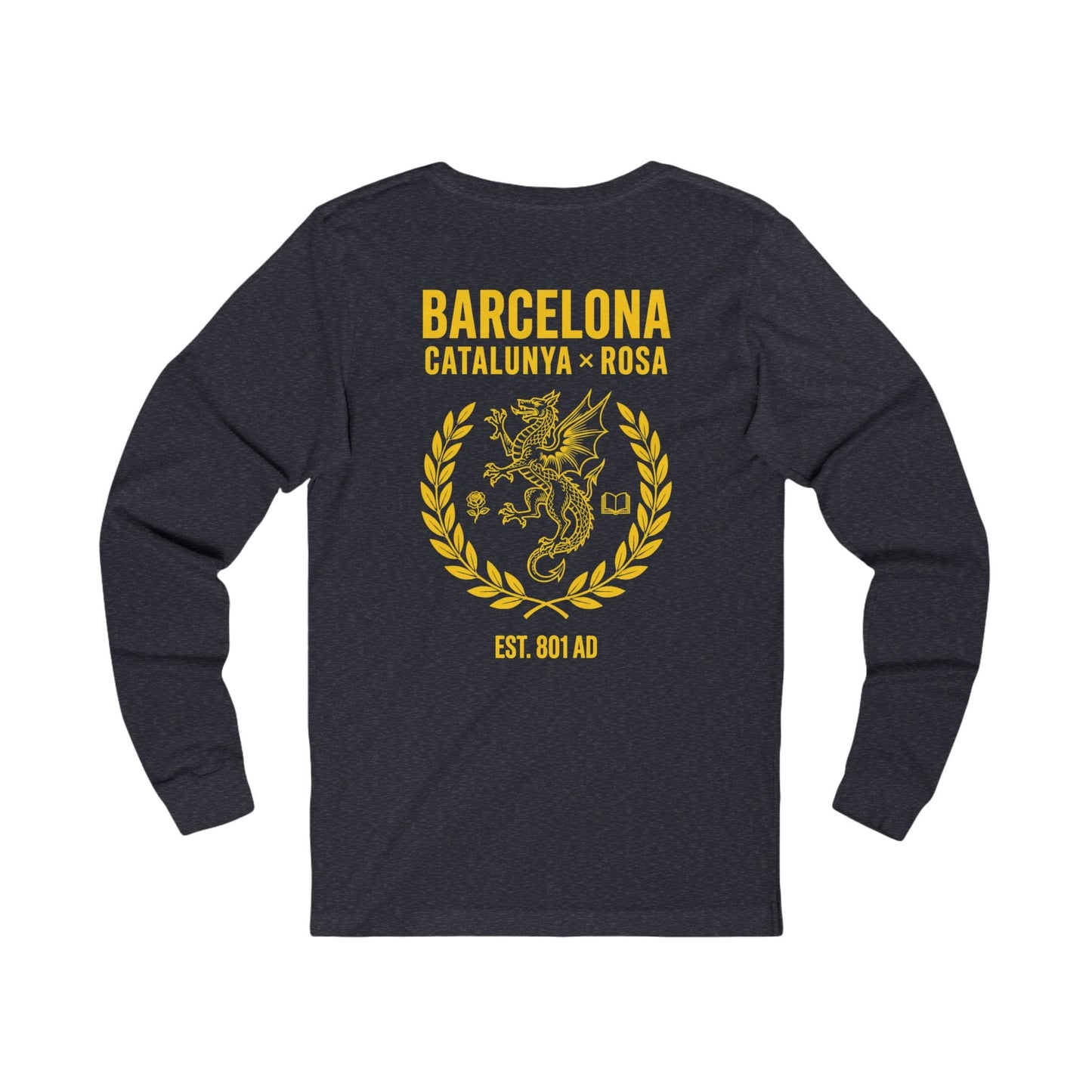 Printify Long-sleeve Euro Girl Barcelona Catalunya Rosa Long Sleeve Tee