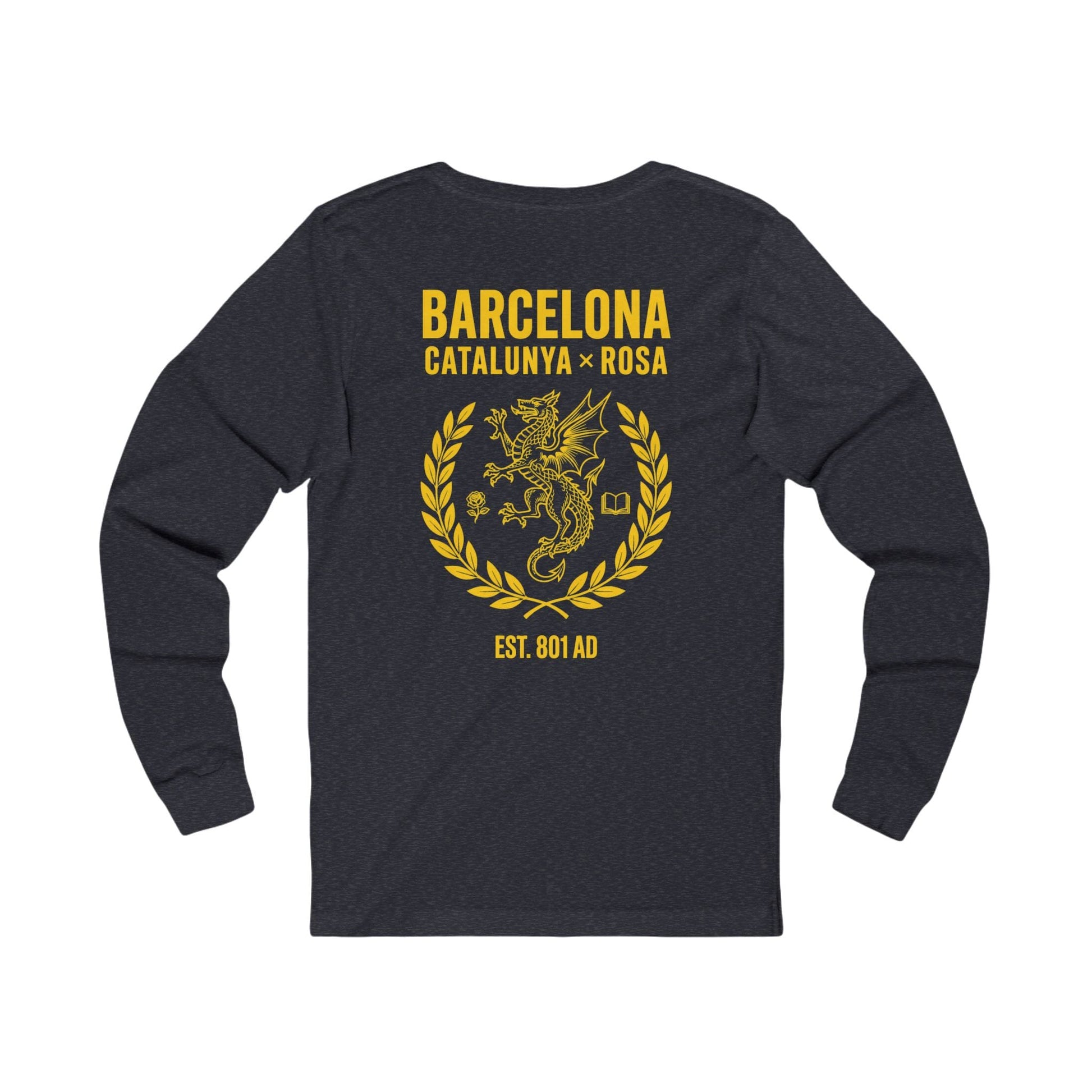 Printify Long-sleeve Euro Girl Barcelona Catalunya Rosa Long Sleeve Tee