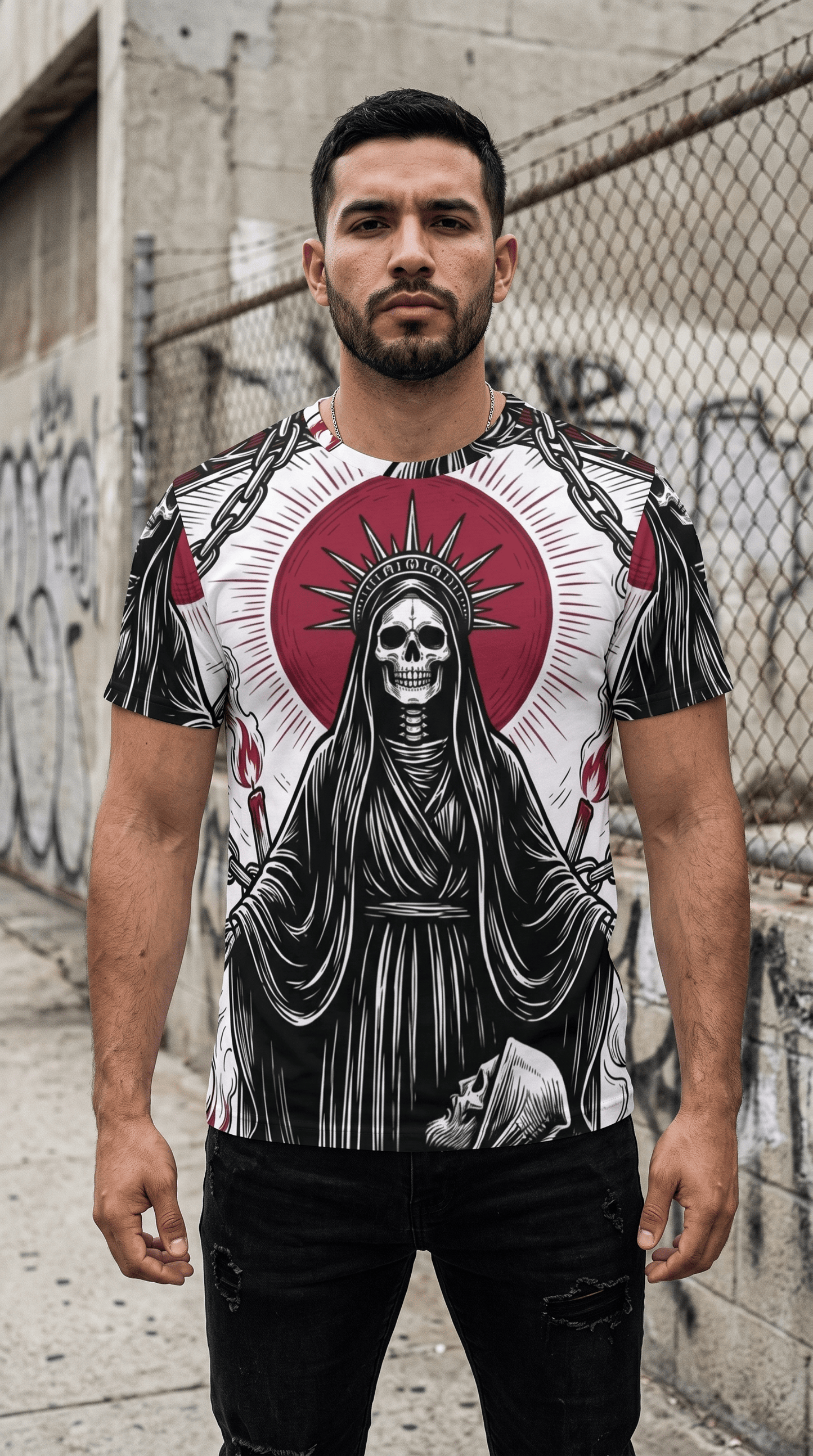 Yoycol UltraMale Santa Muerte all over Tee